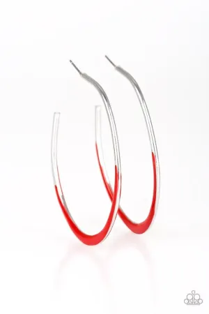 Paparazzi Earring ~ So Seren-DIP-itous - Red