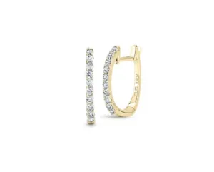 Perfect 0.20ct Diamond Baby Hoop Earrings in 18K Yellow Gold