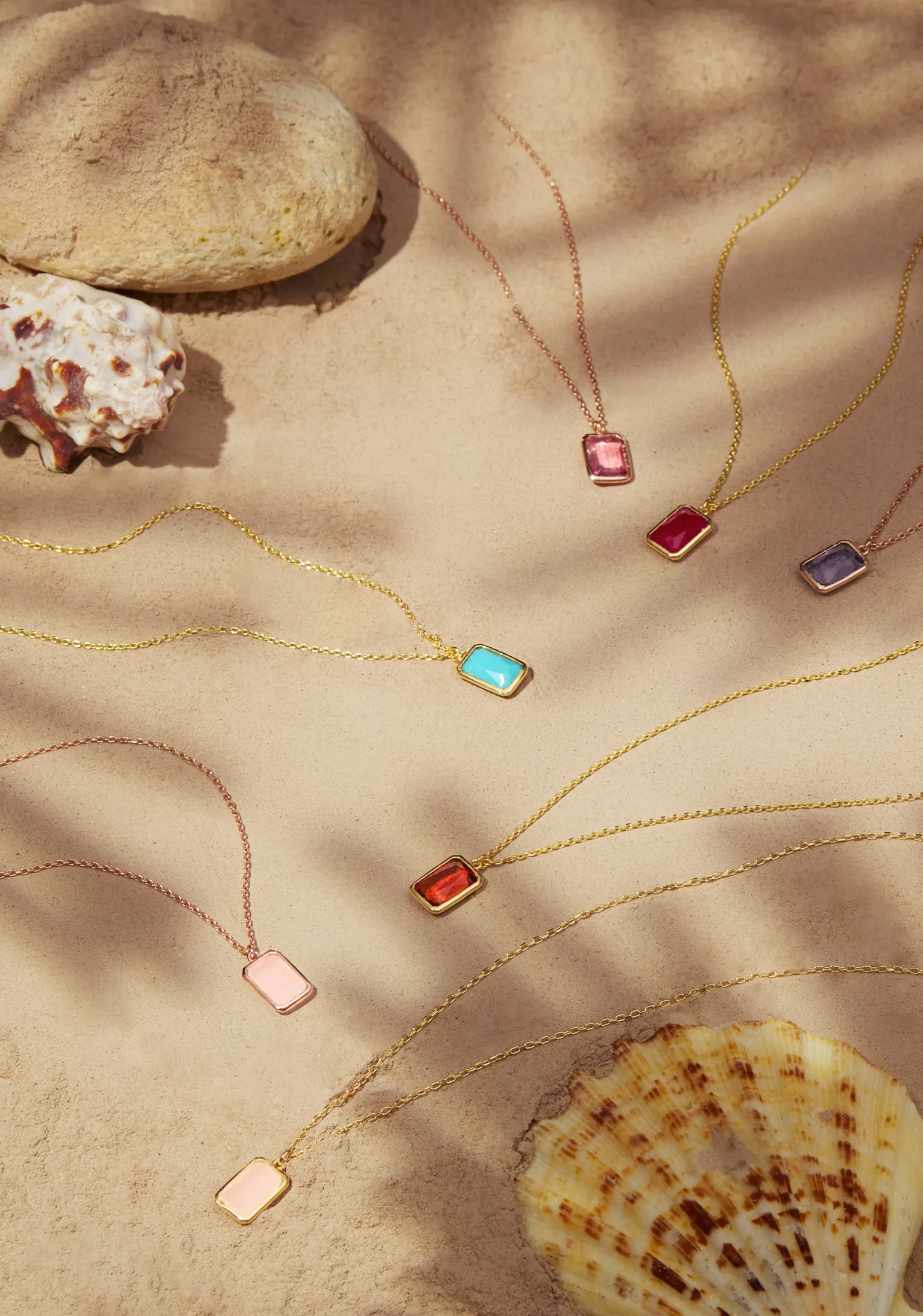 Portofino Necklace Dipped in Rose Gold Amethyst