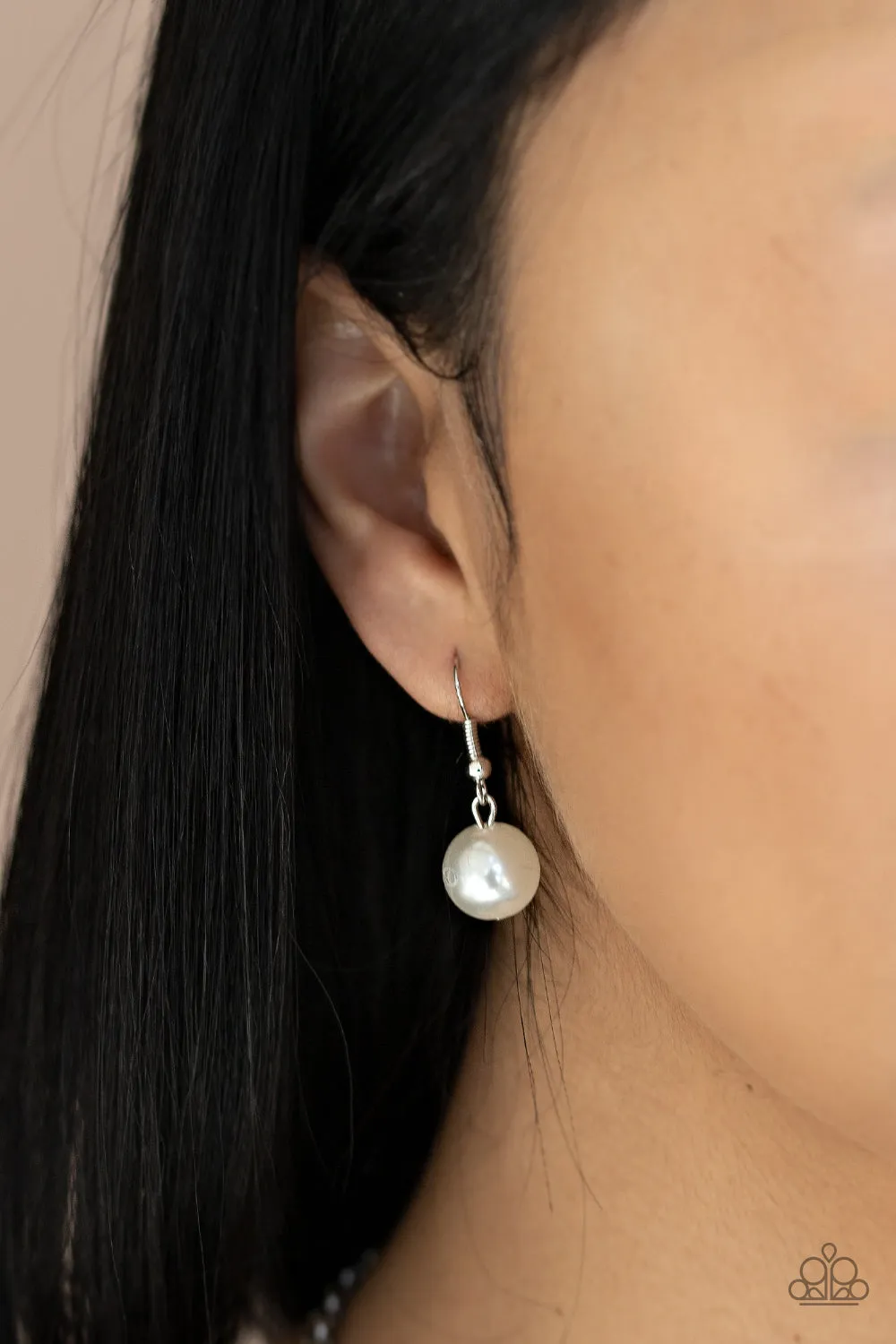 Prized Pearls - White - Earrings