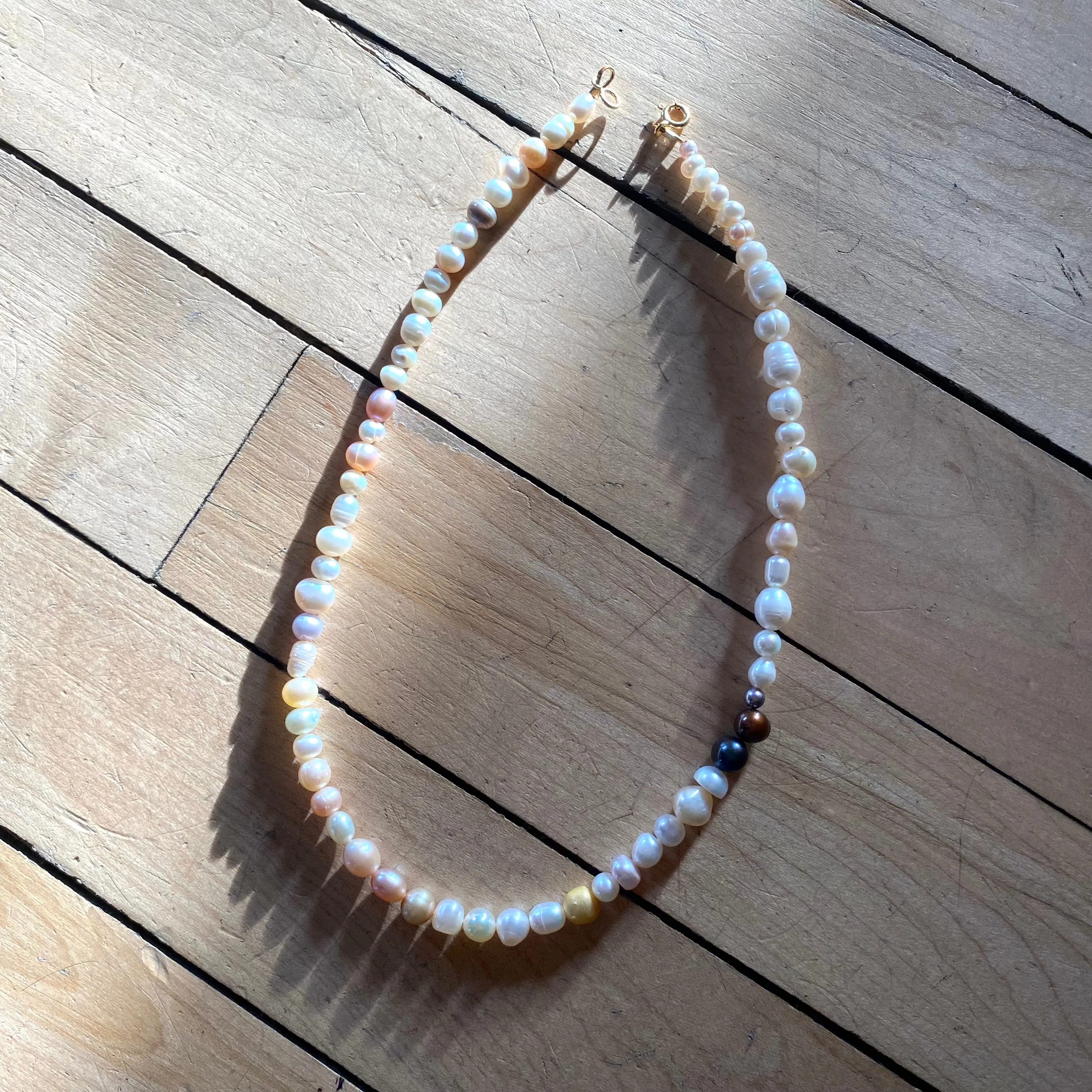Protextor Parrish Valda Pearl Necklace in Gold