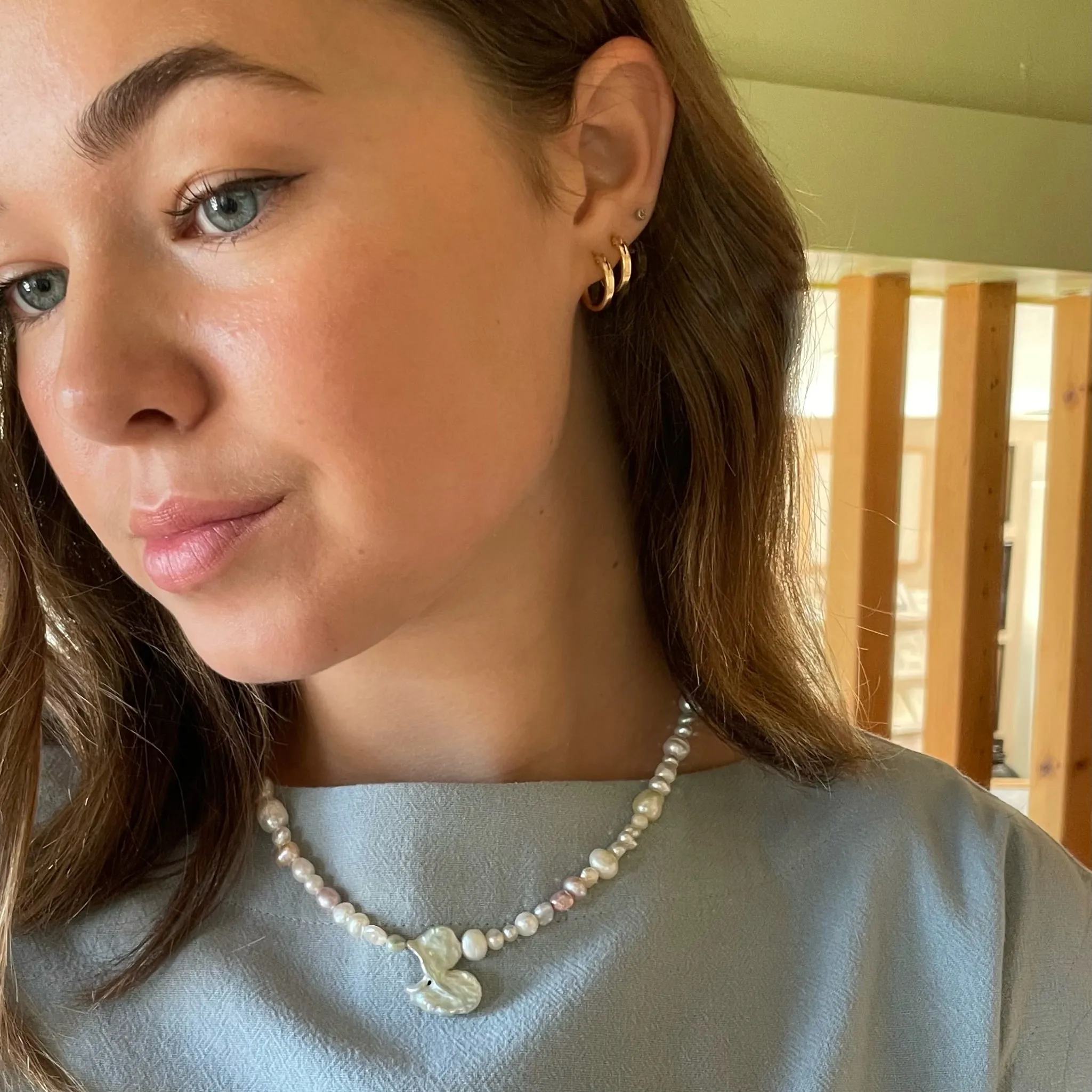 Protextor Parrish Valda Pearl Necklace in Gold