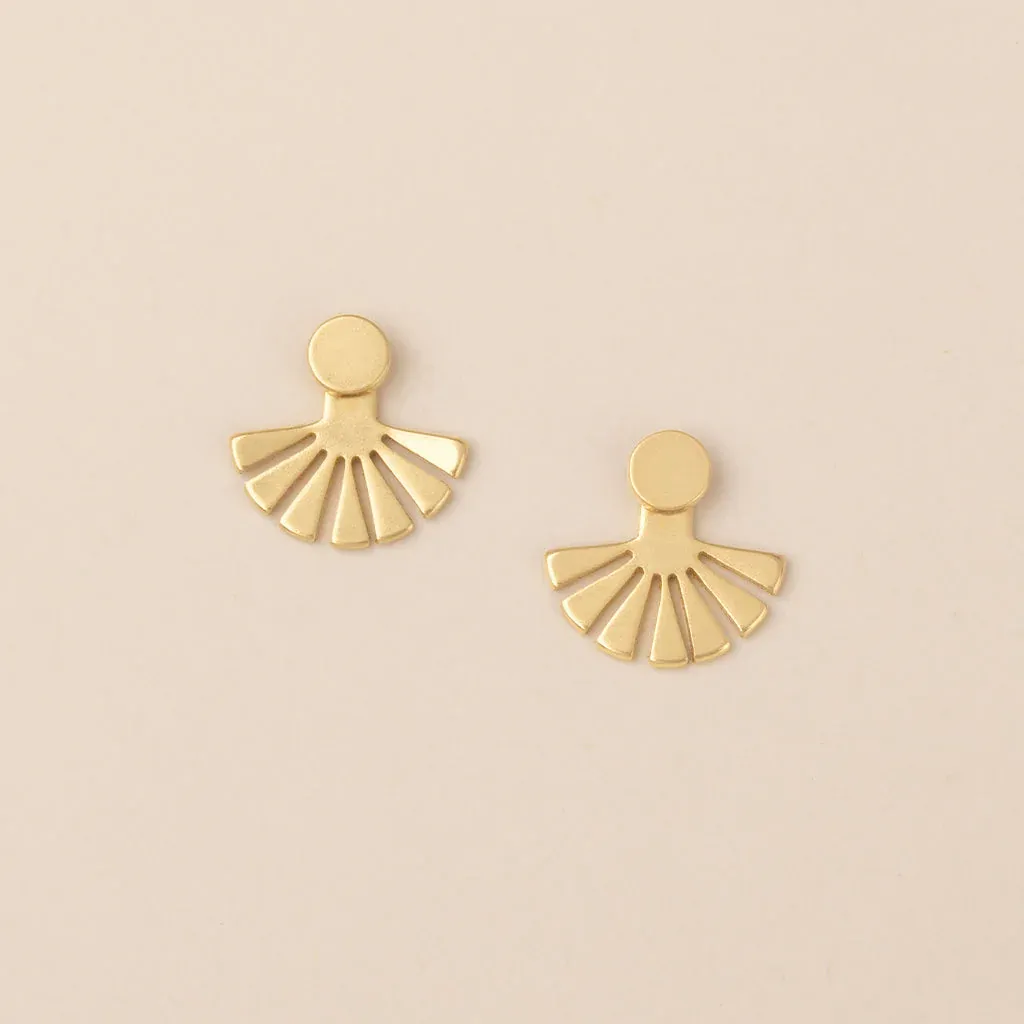 Refined Earring Collection - Sunburst Ear Jacket