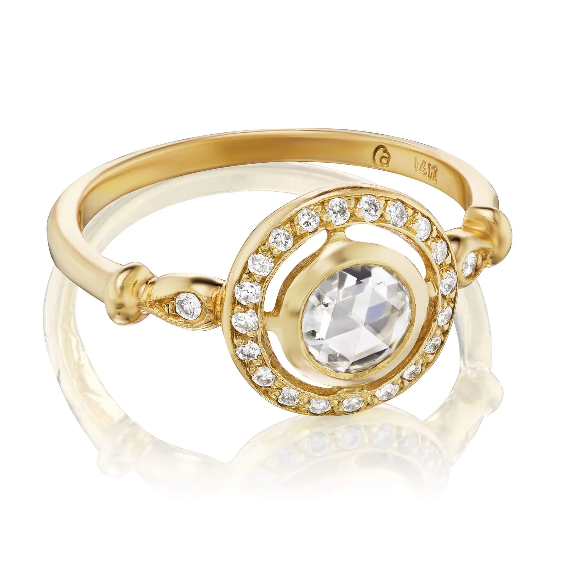 Rose Cut Halo Ring