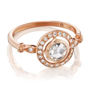 Rose Cut Halo Ring