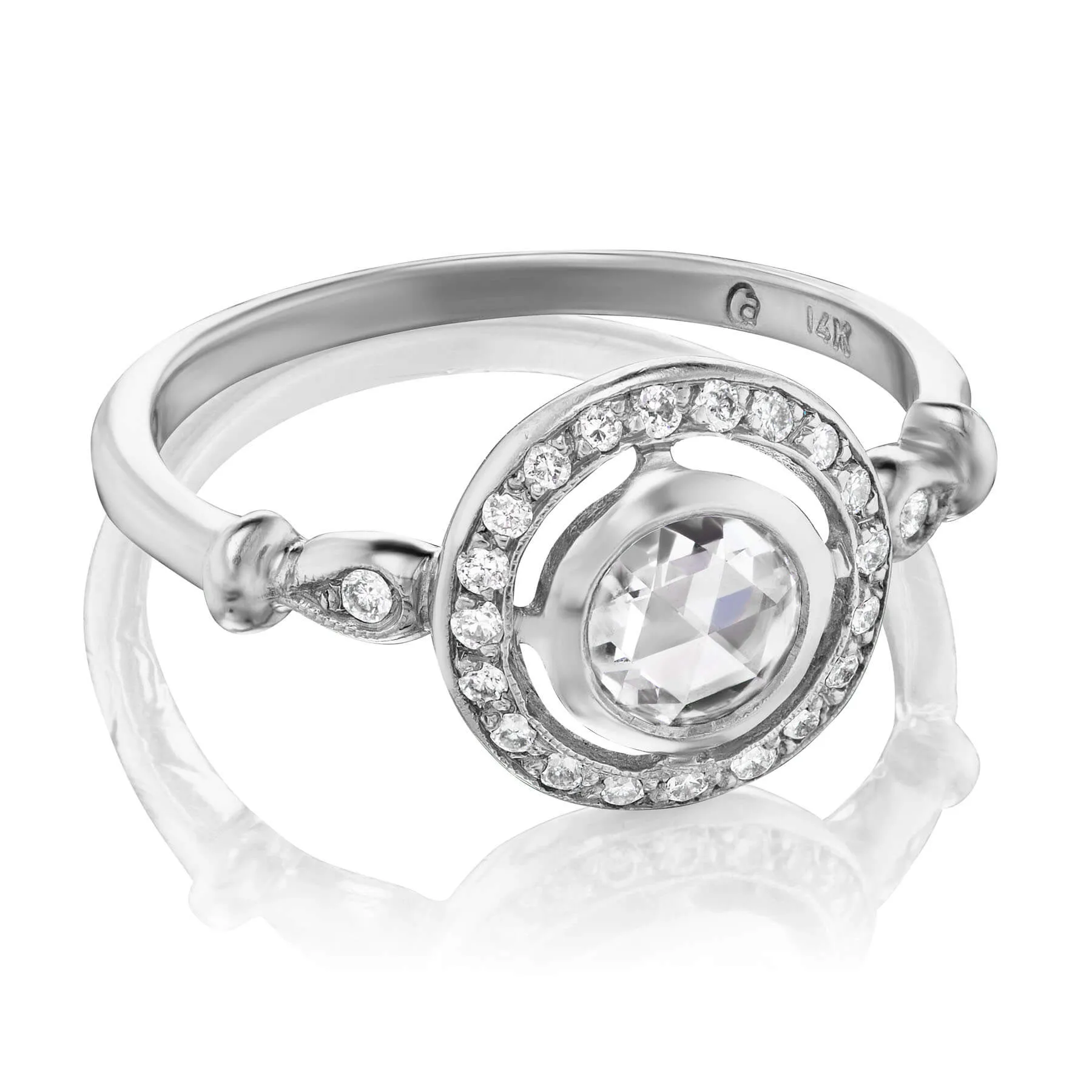 Rose Cut Halo Ring
