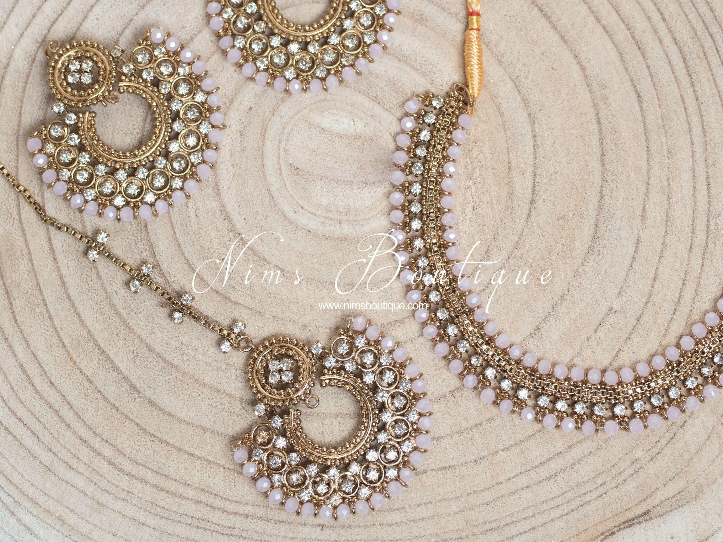 Royal Grey Chand Tikka Set