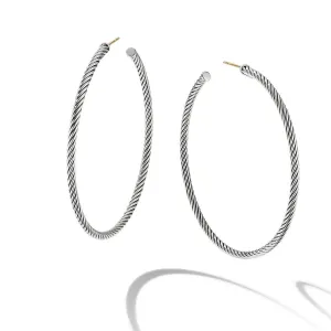 Sculpted Cable Hoop Earrings