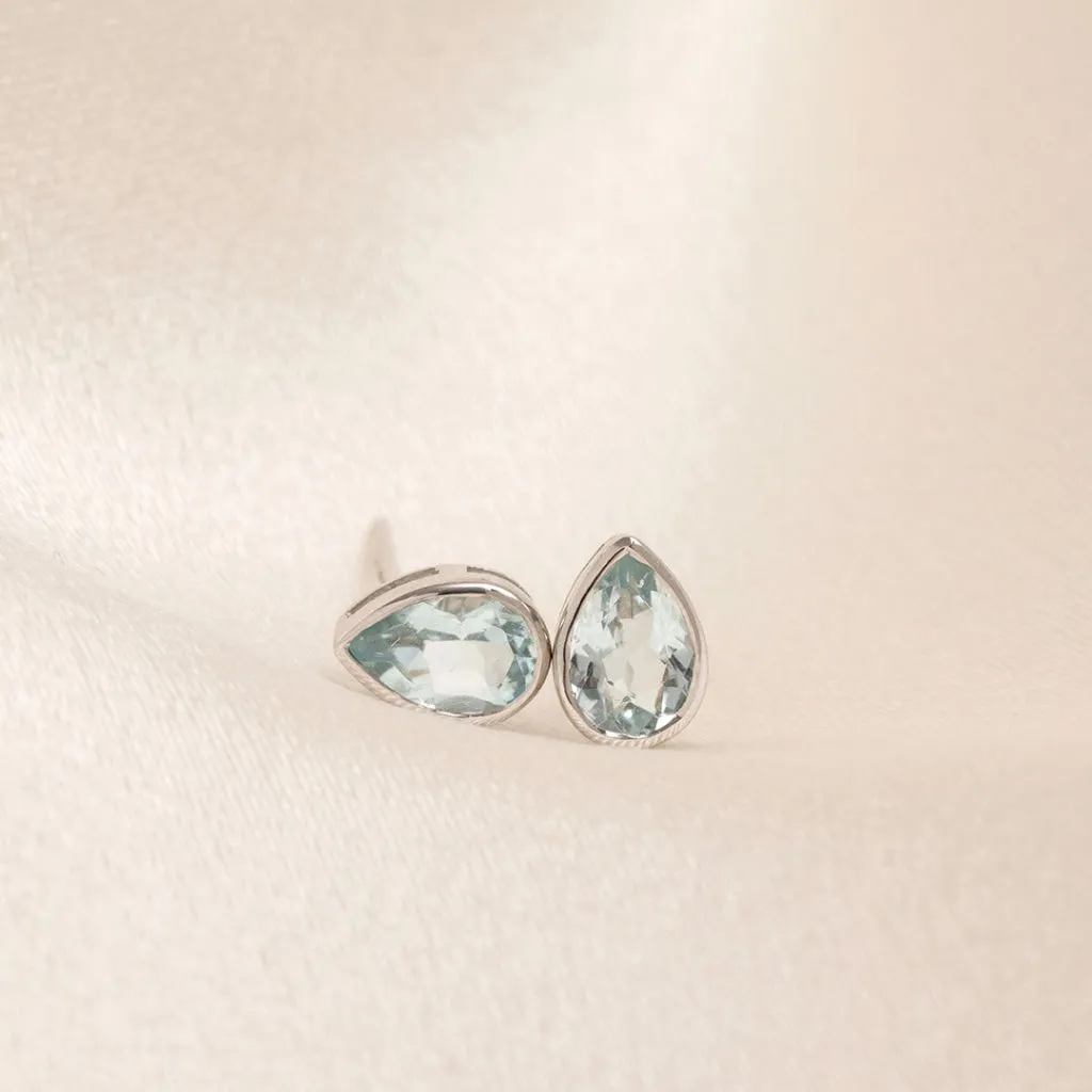 Seine Aquamarine Earrings | 9ct Gold