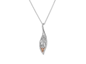 Silver And 10k Rose Gold Leaf Pendant | Keith Jack
