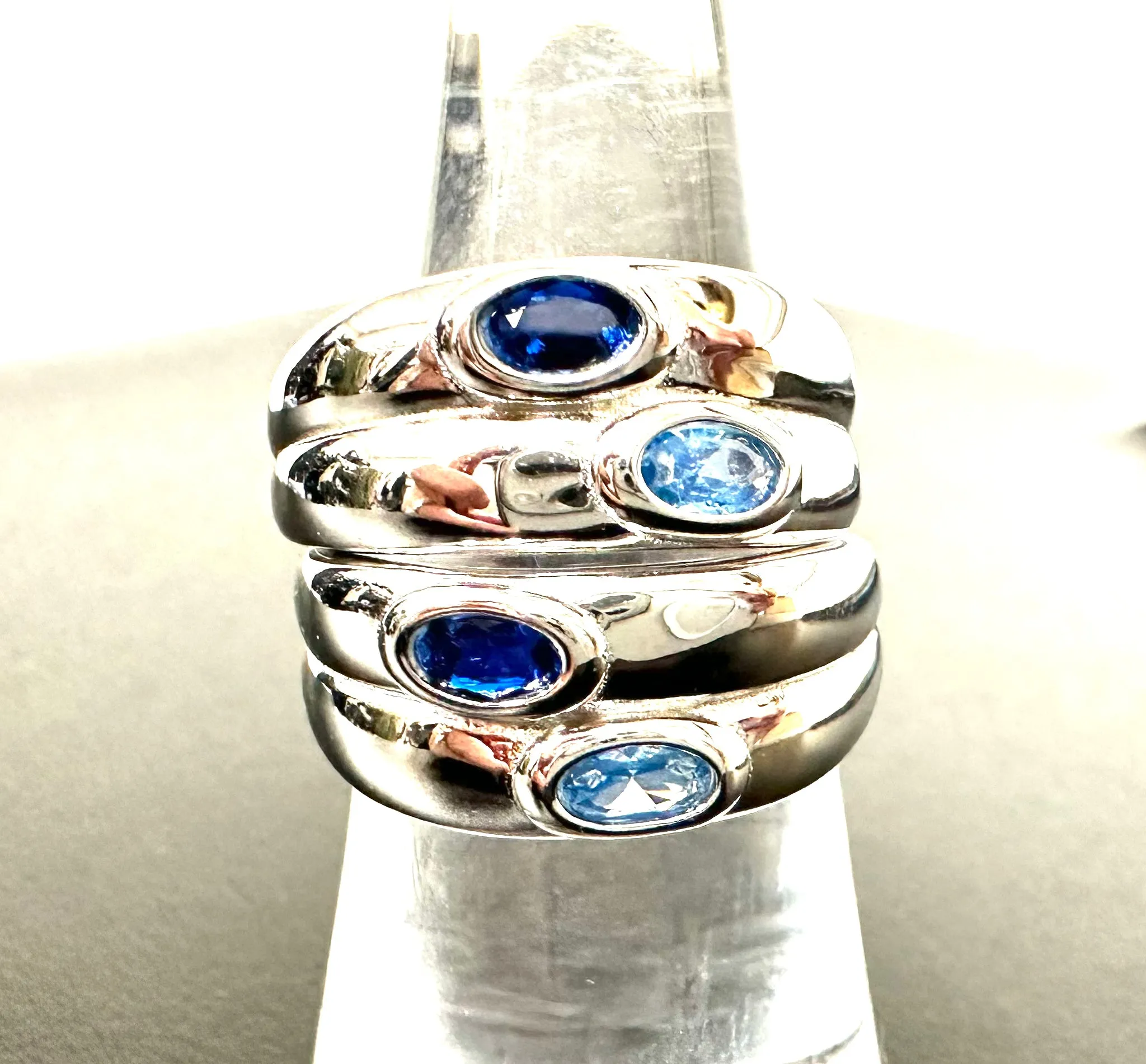Silver Stone Rings