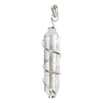 Silver Twist Pendant - Clear Quartz