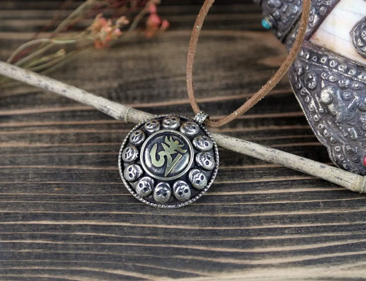 Skull OM Pendant