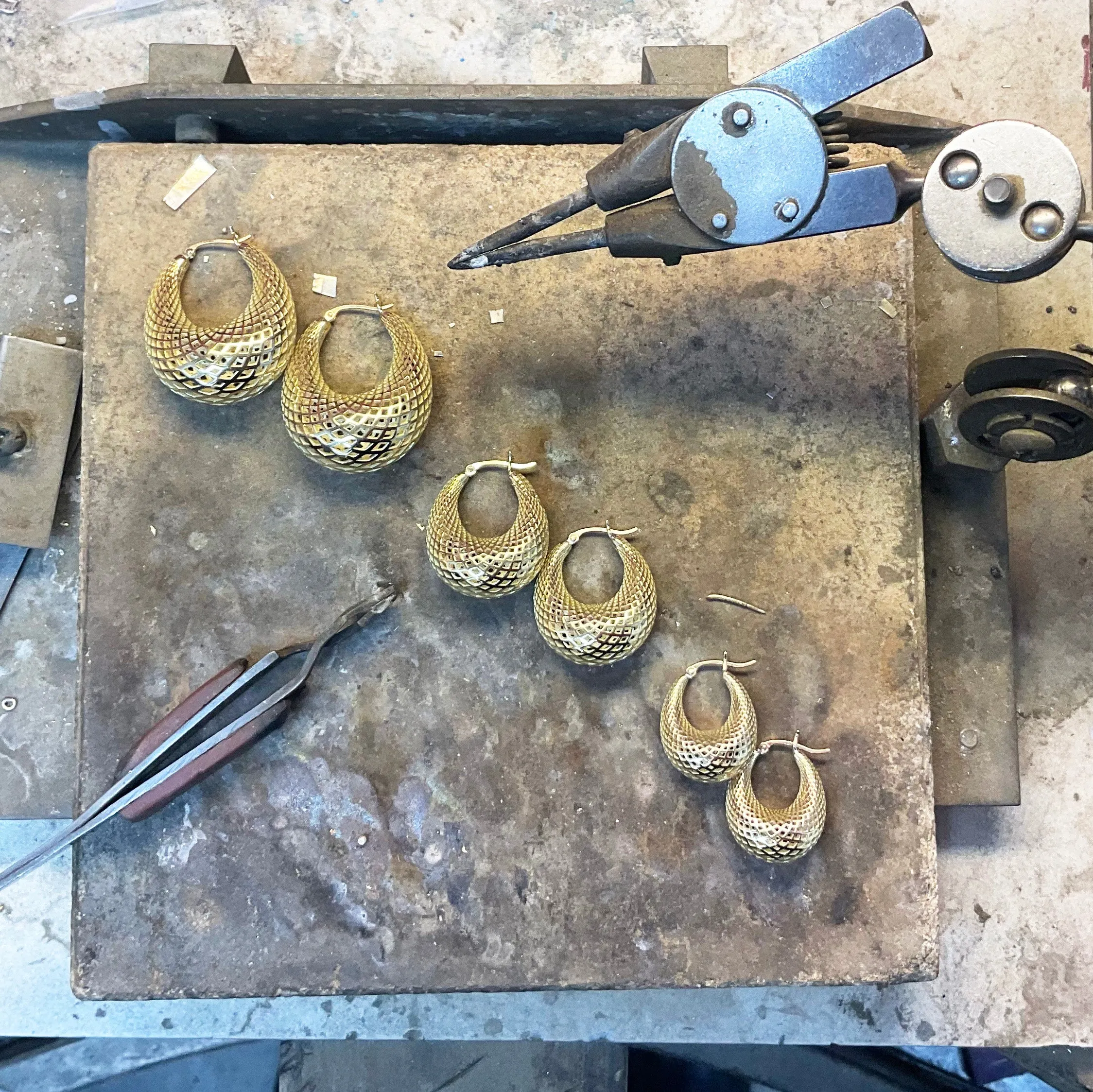 Small Mesopotamia-Inspired Hoops