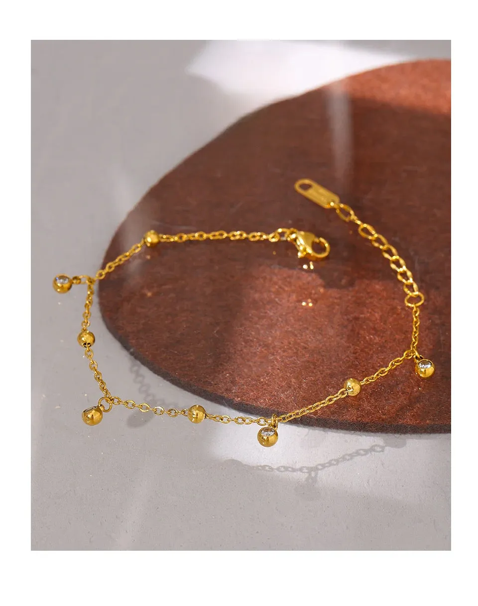 Snow Drops Bracelet - 18K Gold Coated