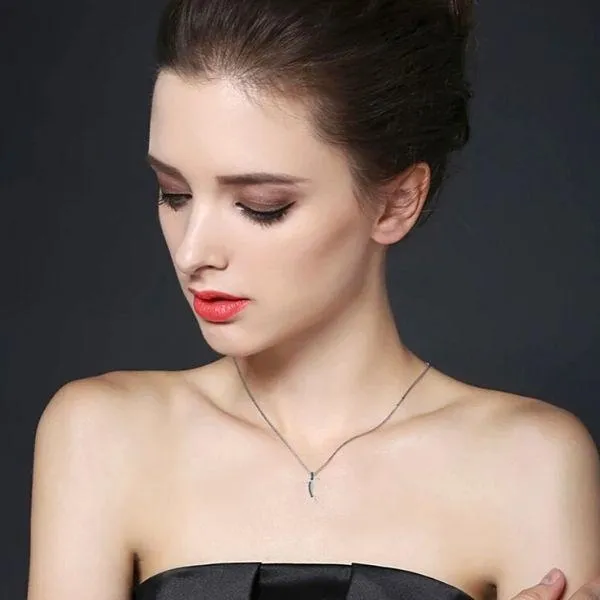 Sophisticated Black & White Sterling Silver Cross Necklaces