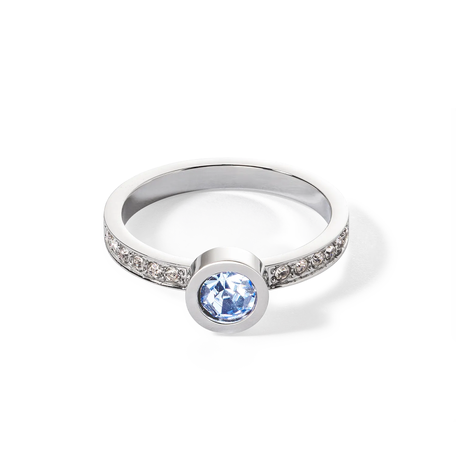 Sparkling Dots ring silver light blue