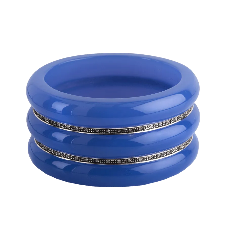 Stacked Cobalt Resin Cuff