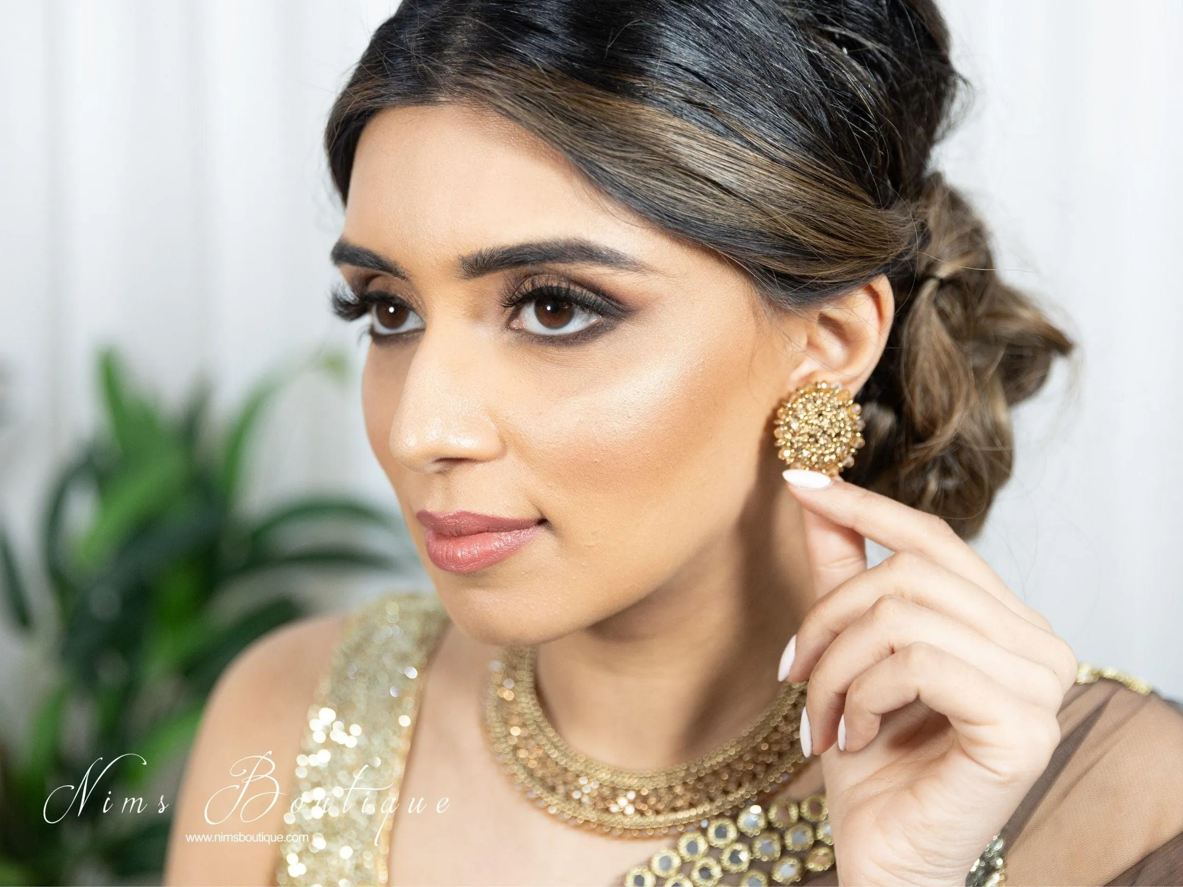 Statement Royal Gold Stone Necklace