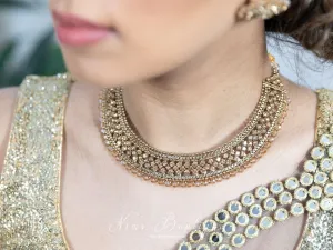 Statement Royal Gold Stone Necklace