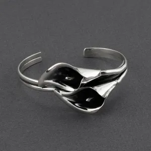 Sterling Silver Calla Lily Cuff Bracelet