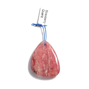 Strawberry Quartz Pendant Teardrop or Irregular Shape Approx 30x40mm