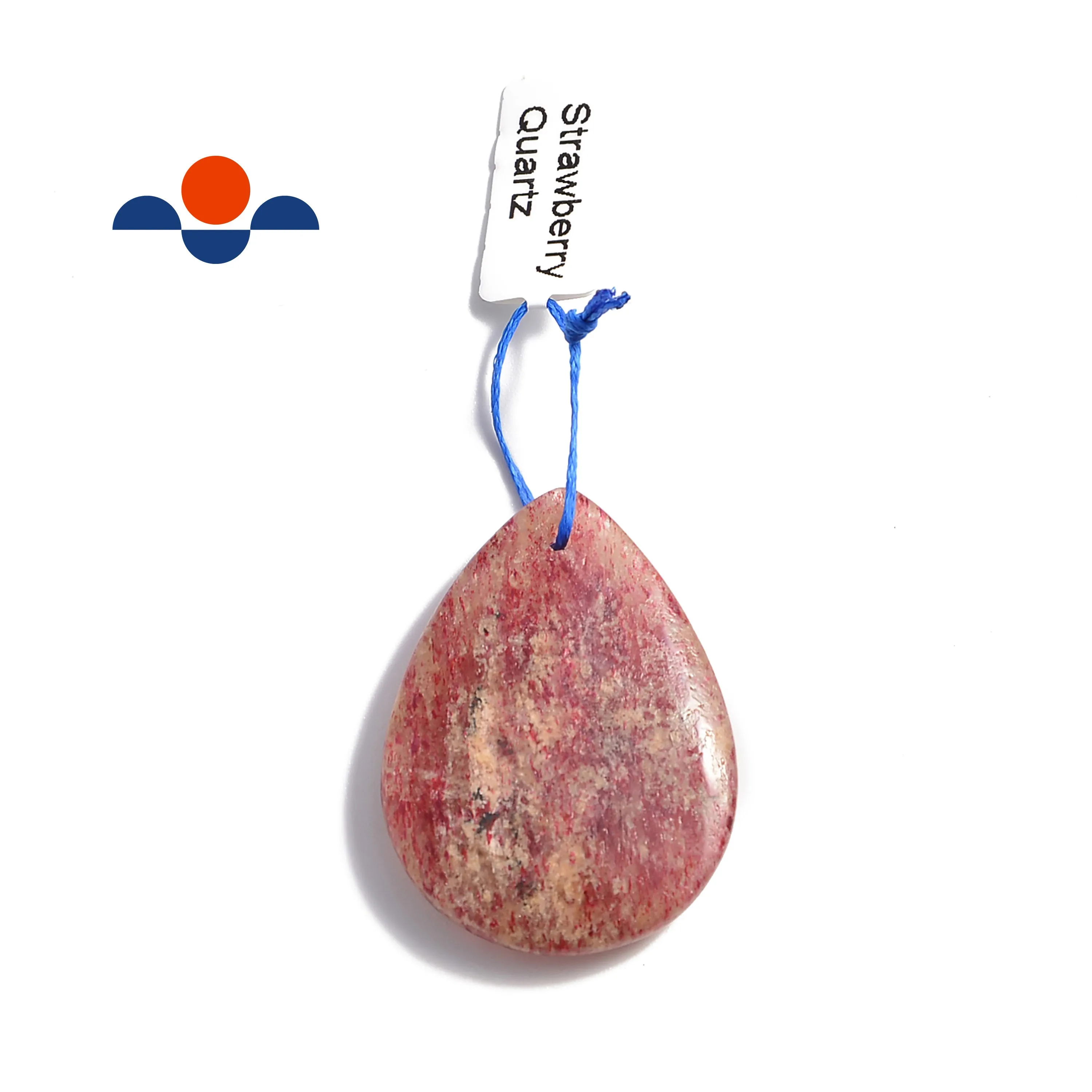 Strawberry Quartz Pendant Teardrop or Irregular Shape Approx 30x40mm