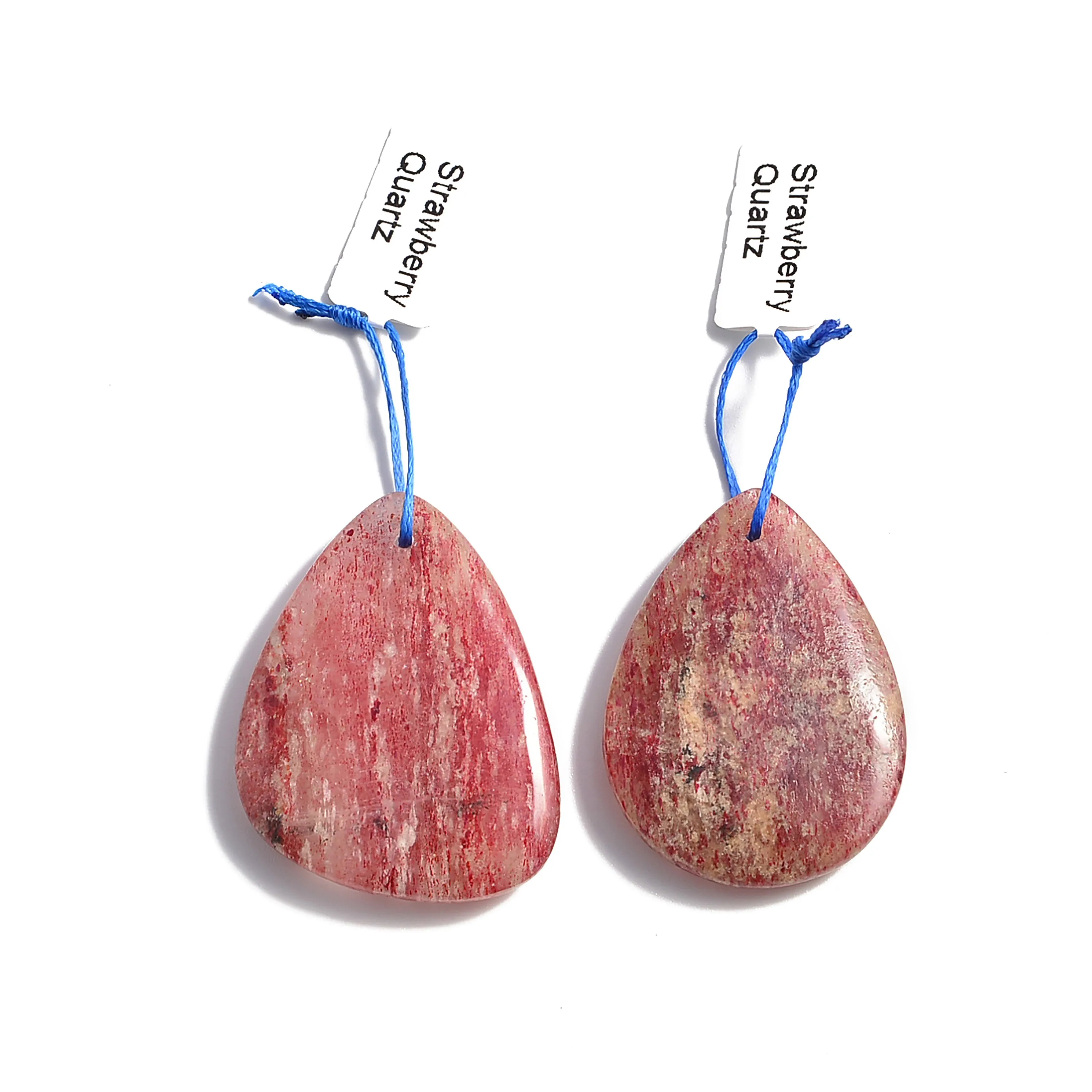 Strawberry Quartz Pendant Teardrop or Irregular Shape Approx 30x40mm
