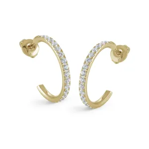 Studded Open Hoop Earrings 22mm | Italgem Steel
