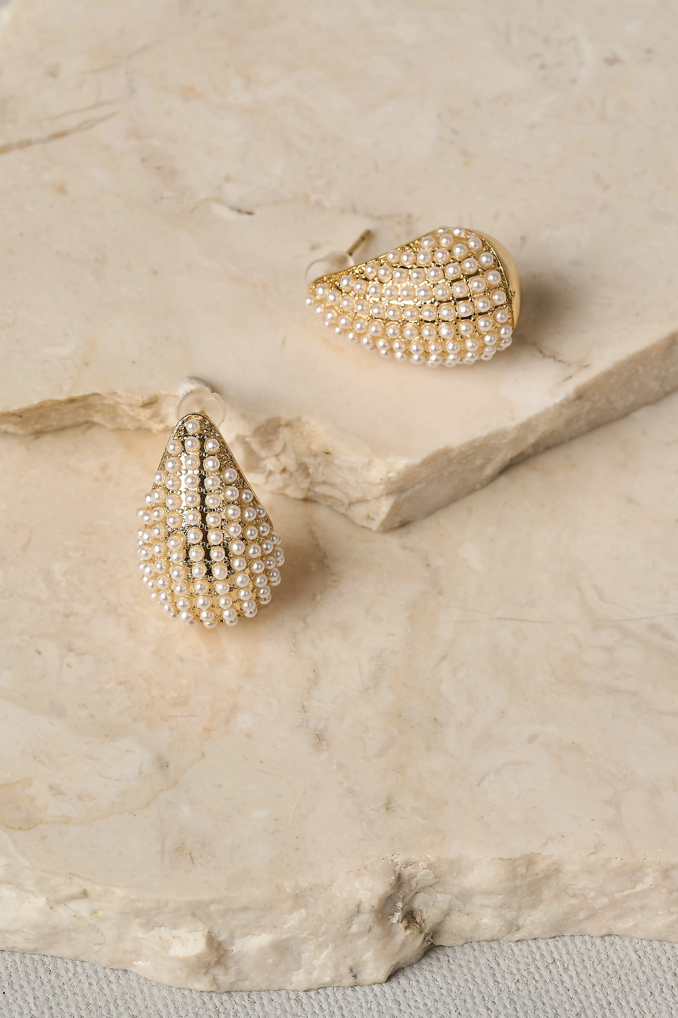 Tear Drop Earrings - Gold