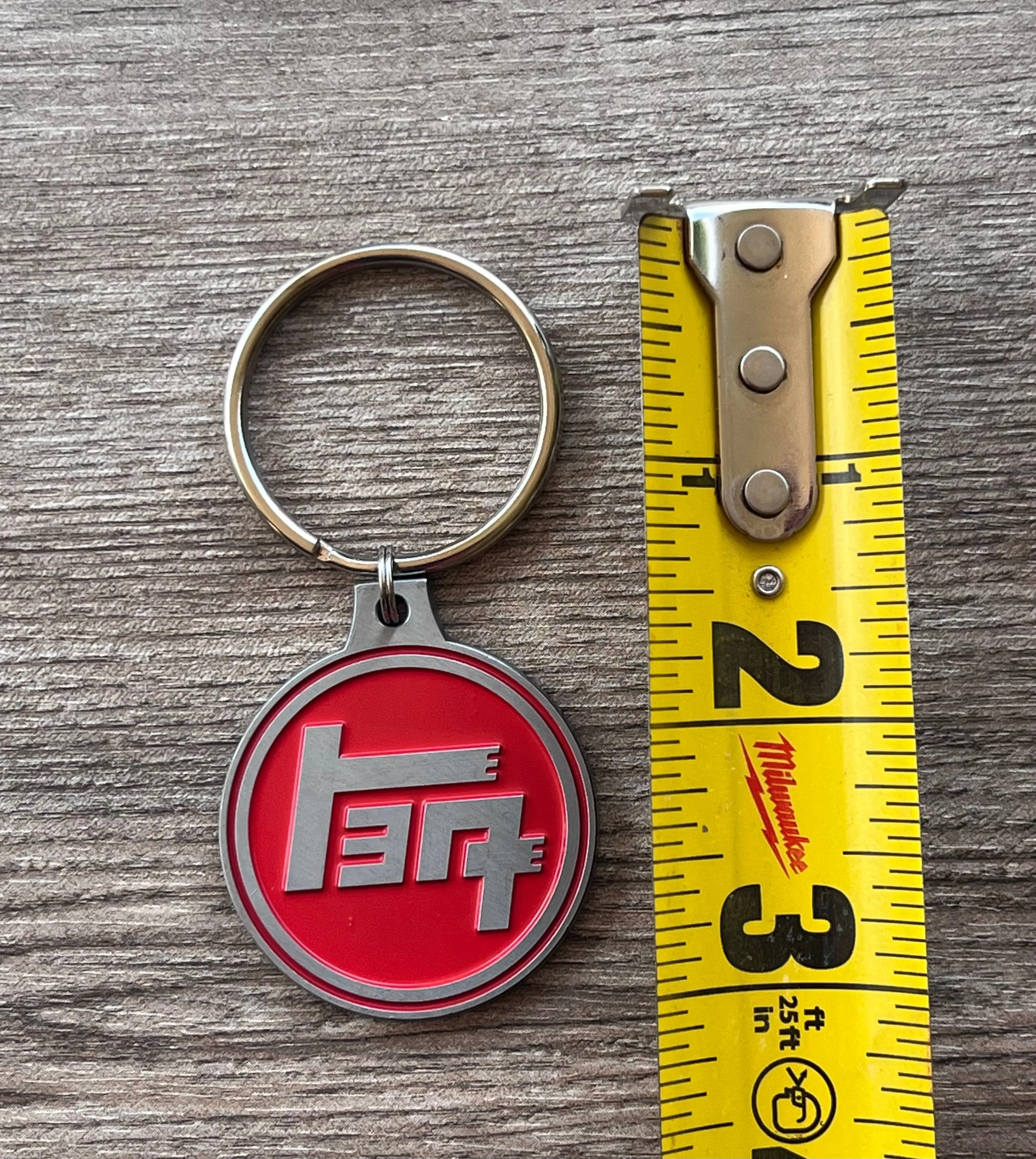 TEQ Toyota Solid Metal Keychain Silver Metal