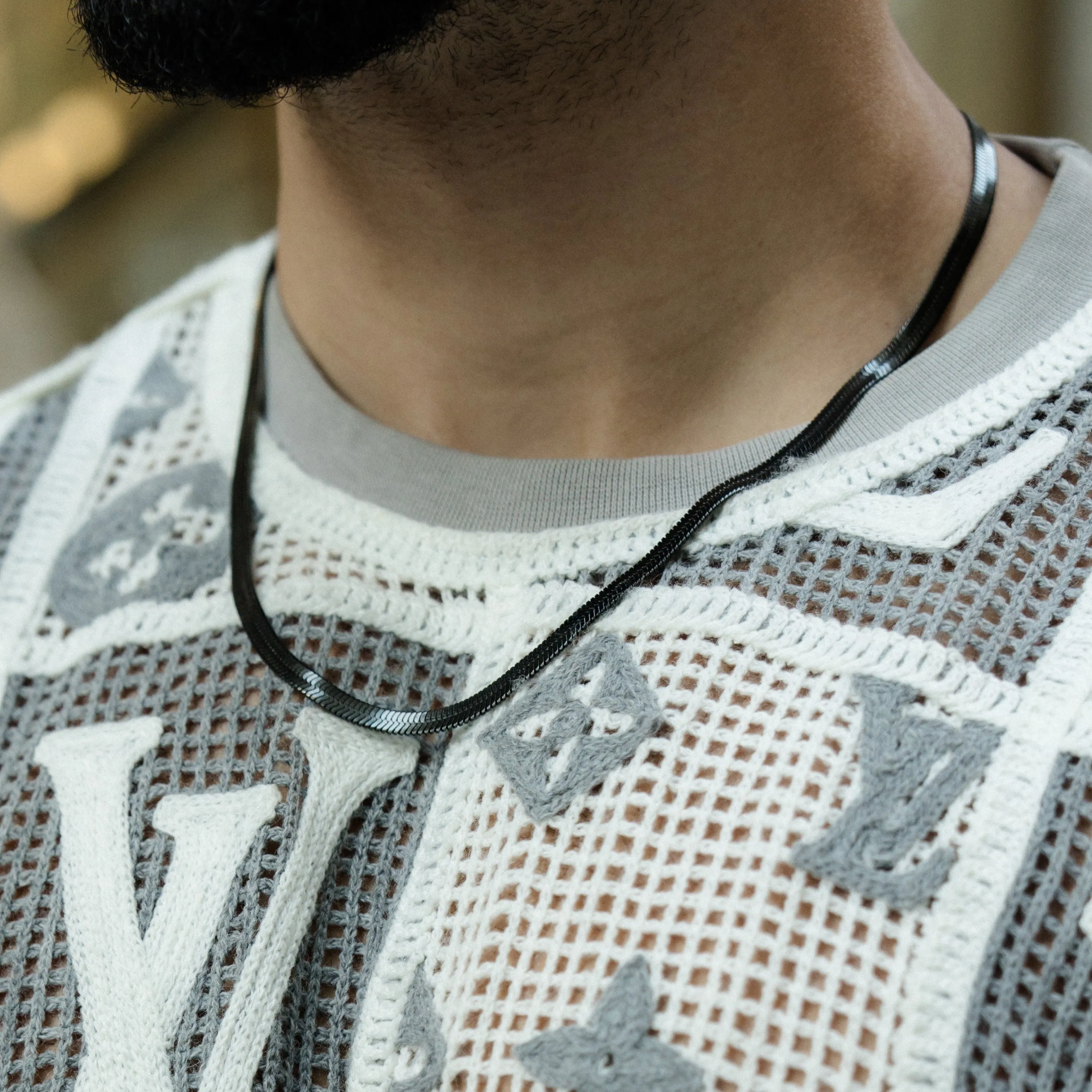 The Herringbone Chain 5mm - Black RG1017