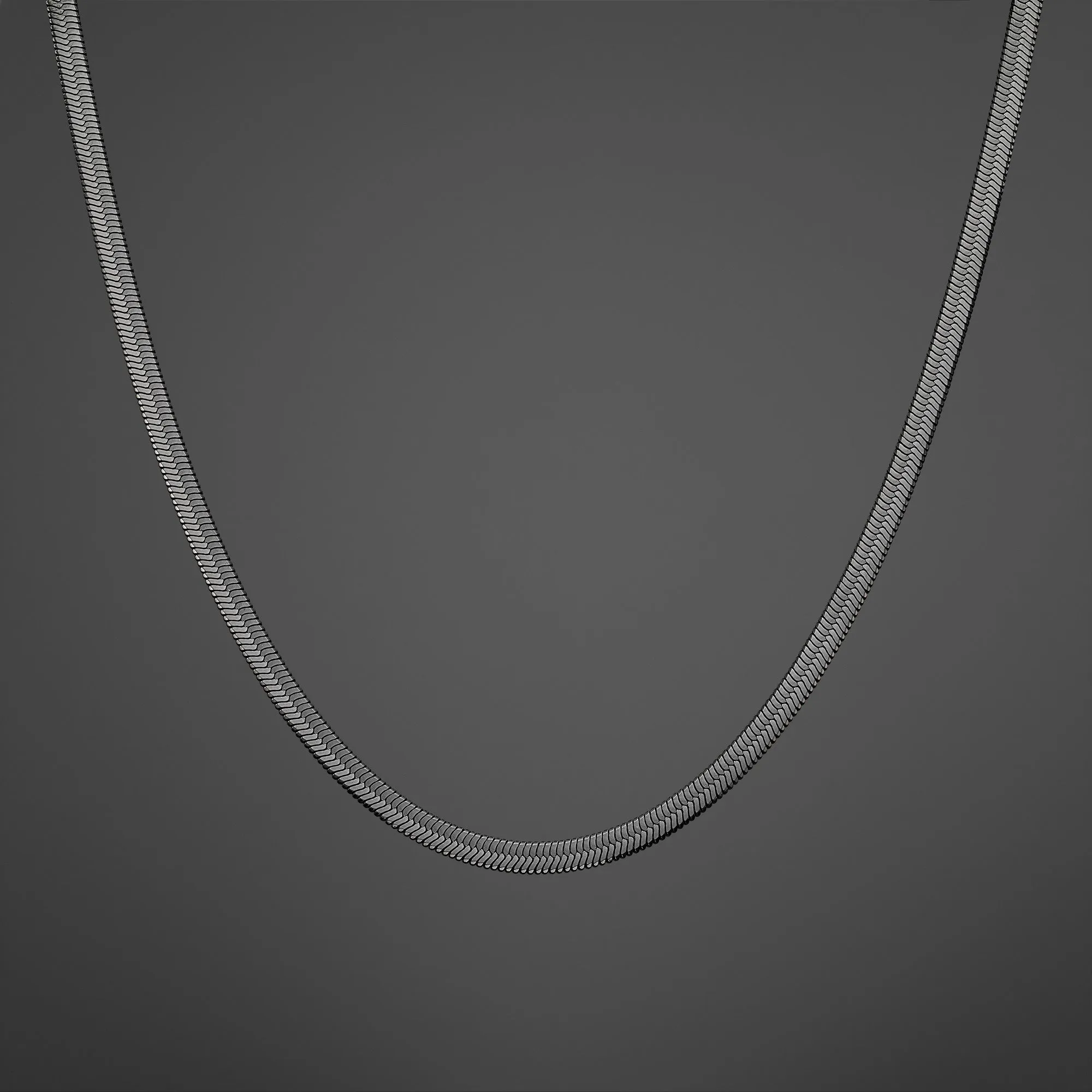 The Herringbone Chain 5mm - Black RG1017