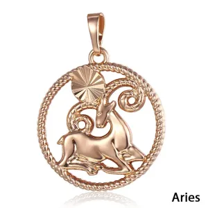 Twelve Zodiac Alloy Pendants