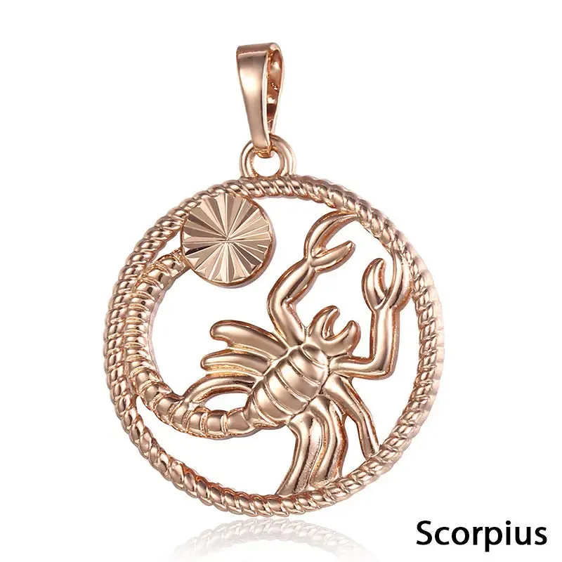 Twelve Zodiac Alloy Pendants