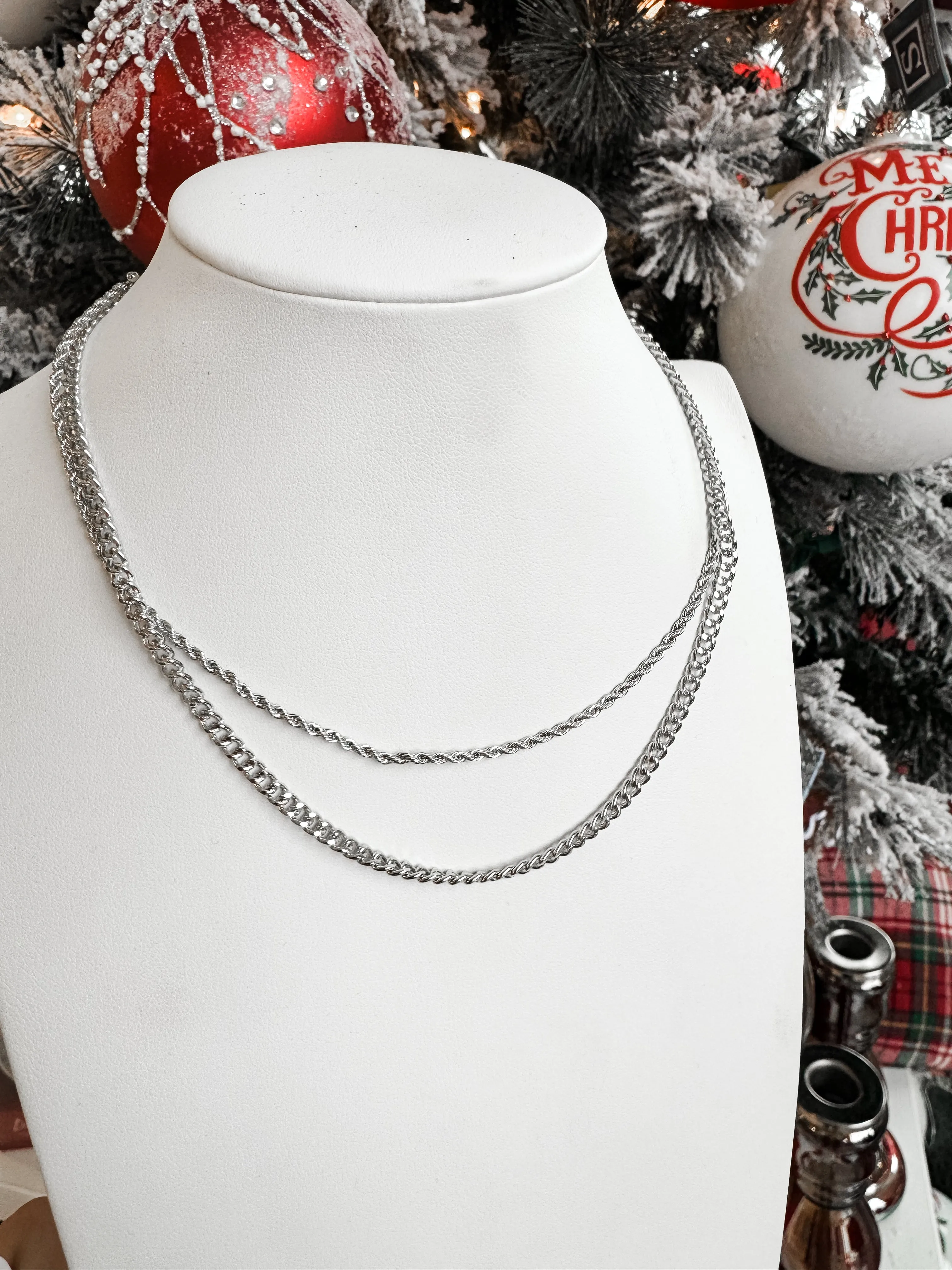 Twist and Curb Necklace * Final Sale*
