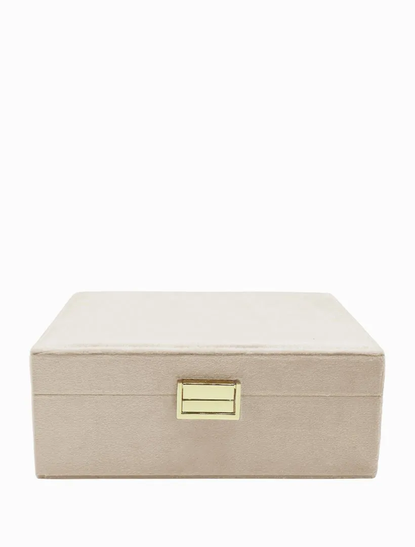 Velvet Jewellery Box Champagne
