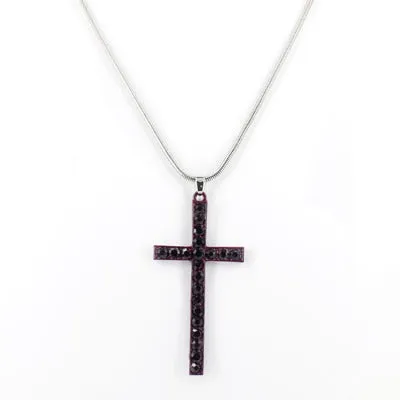 Vibrant Bling Cross Necklace