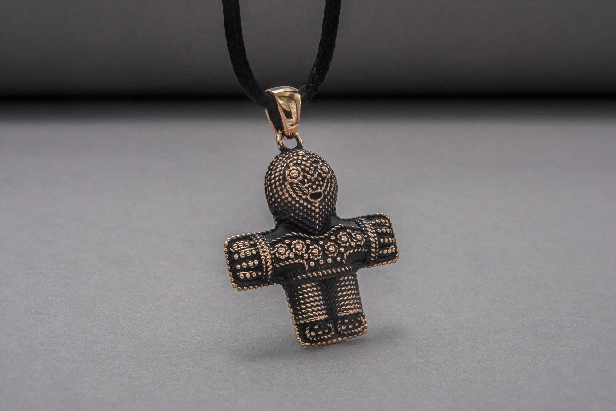 Viking Crucifix Pendant Bronze Unique Jewelry
