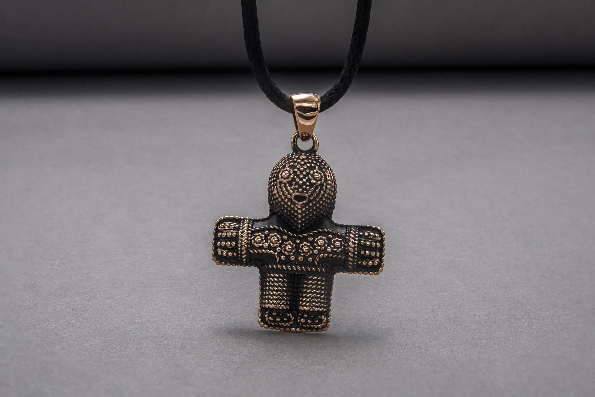 Viking Crucifix Pendant Bronze Unique Jewelry