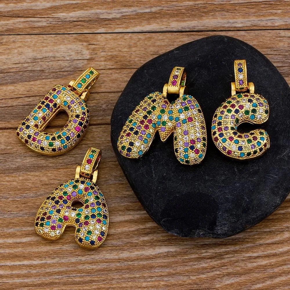 Women Colourful Letter Initials  Pendant Necklaces