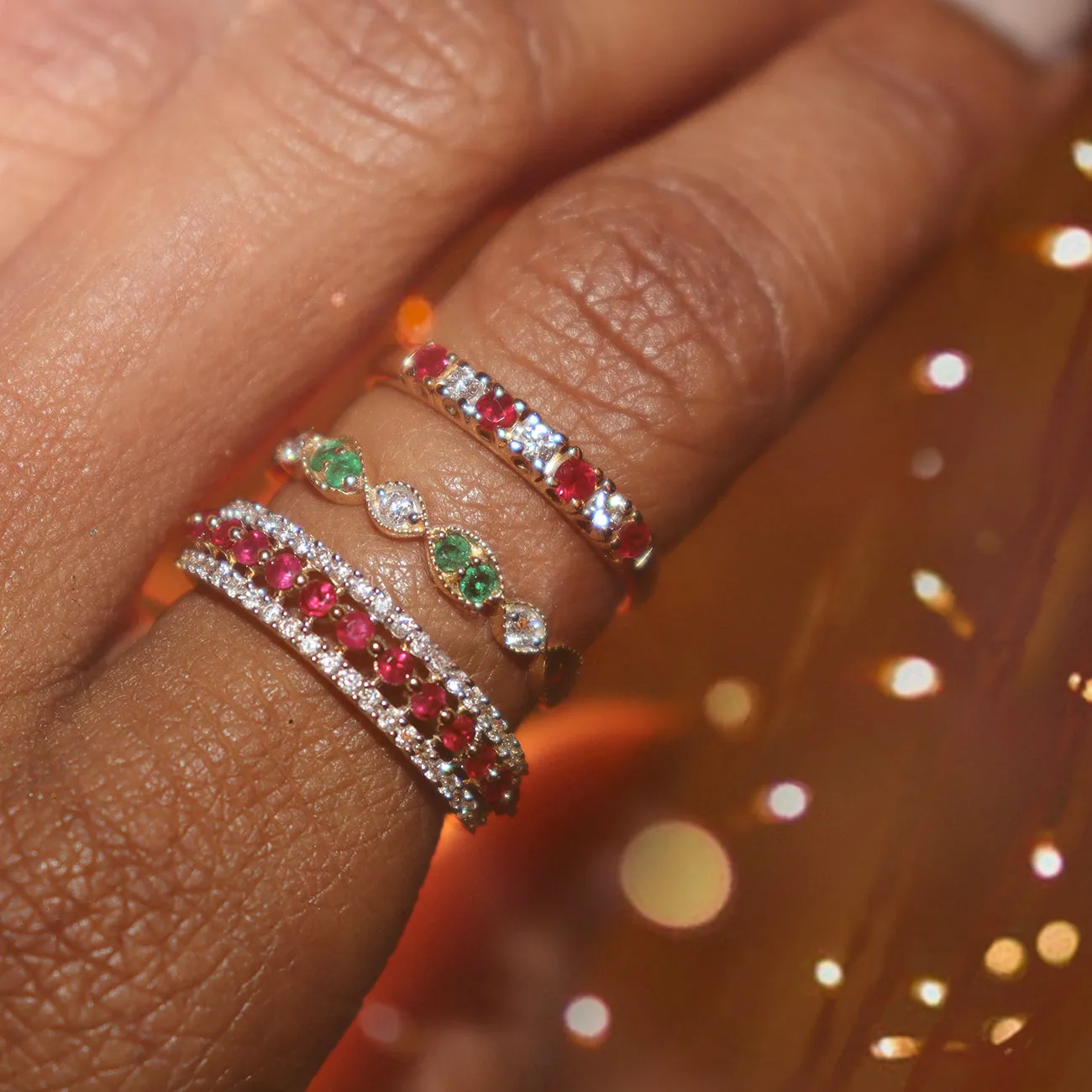 Yellow Gold Emerald & Diamond Heirloom Ring